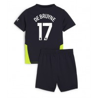 Maglia Calcio Manchester City Kevin De Bruyne #17 Seconda Divisa Bambino 2024-25 Manica Corta (+ pantaloncini)